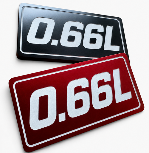 0.66L Kei Truck & Van - Solid Aluminum Badge